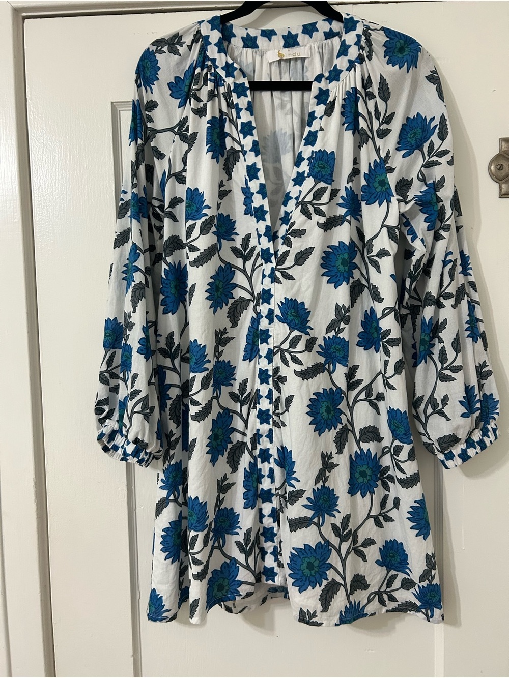 Bindu Floral V-Neck cotton Dress